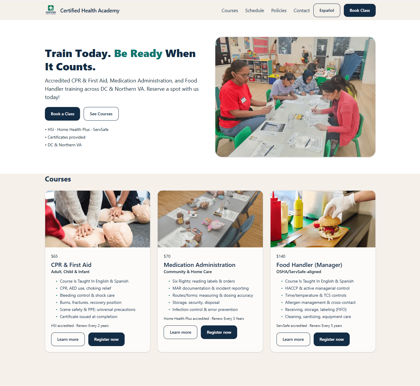 Certified Health Academy screenshot